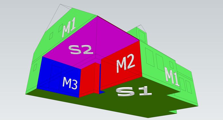 Modélisation 3D du volume protégé pour le calcul PEB
