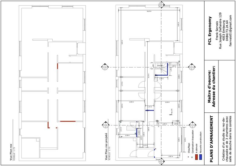 Plan de démolition et de construction